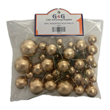 Load image into Gallery viewer, 54PC ASSORTED GOLD BALLS