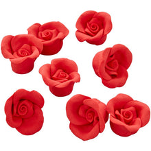 Load image into Gallery viewer, 8CT RED ROSES ICING DECOR