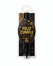 Load image into Gallery viewer, BLACK GOLD FELIZ CUMPLE SPARKLER