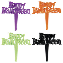 Load image into Gallery viewer, 12CT HAPPY HALLOWEEN SCRIPT DECOPICS
