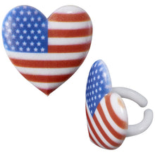 Load image into Gallery viewer, 12CT I LOVE THE USA RINGS
