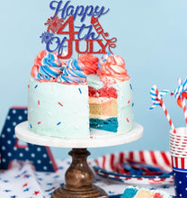 Load image into Gallery viewer, 4.3" HAPPY 4TH OF JULY TOPPER
