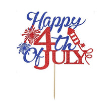 Load image into Gallery viewer, 4.3" HAPPY 4TH OF JULY TOPPER
