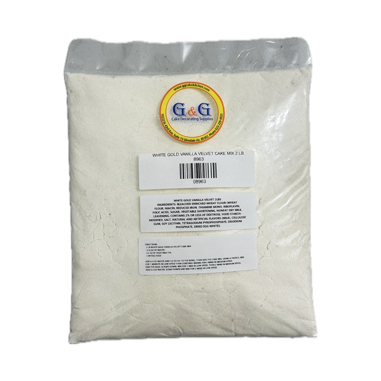 WHITE GOLD VANILLA VELVET CAKE MIX 2 LB