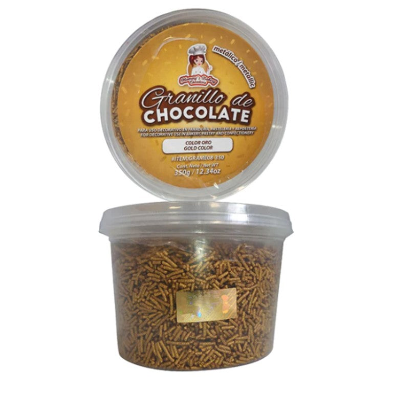 METALLIC CHOCOLATE SPRINKLES 3 OZ